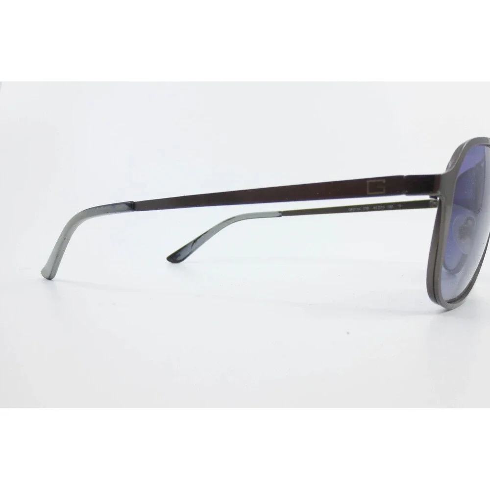 Guess GF0184 09B Mens Aviator Sunglasses Dark Metal Double Bridge 60-13-150